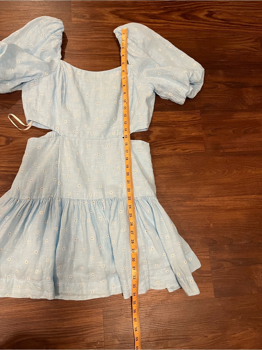 NWT Lilly Pulitzer Kylanne Elbow Sleeve Embr Linen Dress Hydra Blue Size 10 - Picture 15 of 16